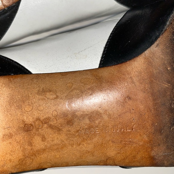 Ferragamo kitten heels black and white vintage size 6.5 - Picture 4 of 6